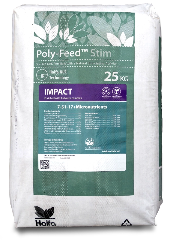 Poly-Feed Stim Impact 7-51-17 + ME enriquecido con complejo fúlvico